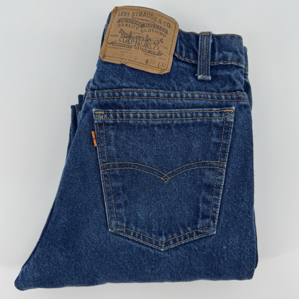 Vintage 80's Levi's 509 40509-0215 Orange Tab USA 30x30 80s Straight Denim Ranch